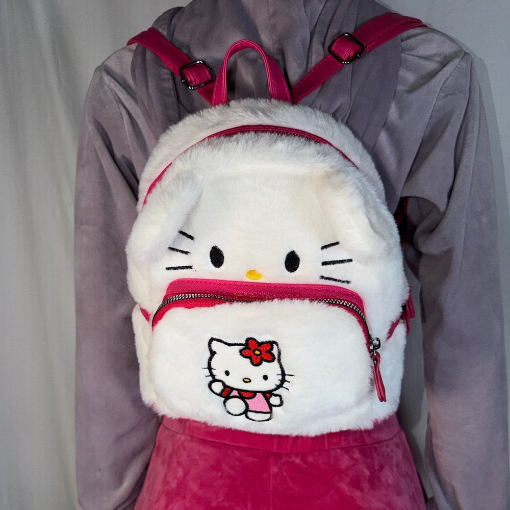 Hello Kitty Fur Backpack